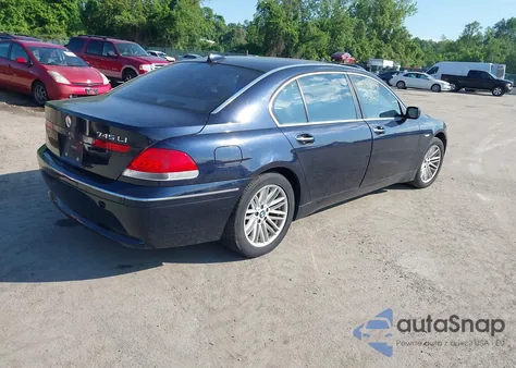 2005 BMW 745Li z USA, uszkodzony, nr VIN WBAGN63515DS58163
